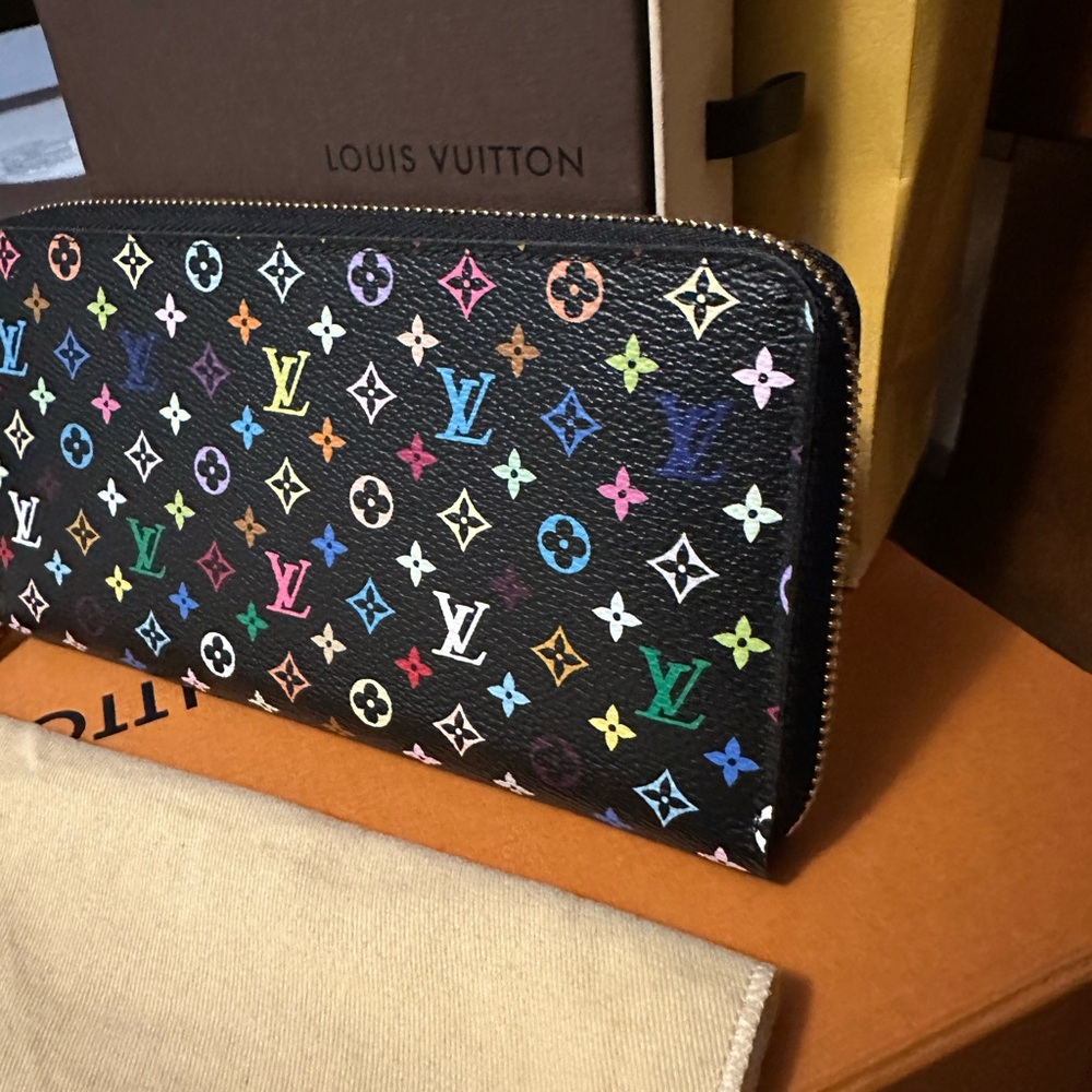 Louis Vuitton Black Multicolor Zippy Wallet - Picture 2 of 6